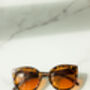 Brown Tortoise Shell Gold Rim Cat Eye Sunglasses, thumbnail 6 of 6