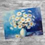 Sunlit Daisies In Blue Textured Glass Chopping Board, thumbnail 6 of 8