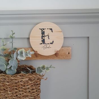 Personalised Floral Name Plaque | Wooden Nursery Name Sign, 3 of 7