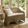 Curved Wicker Indoor Bench, thumbnail 1 of 3