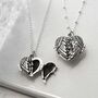 Sterling Silver Love Wings Locket Necklace, thumbnail 1 of 12