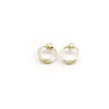 Hoop Stud Aphrodite Earrings Gold | Silver | Blended, 5 of 5