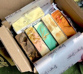 Gift Box Of 6x Luxury Handmade Soaps And Seed Paper, 7 of 11