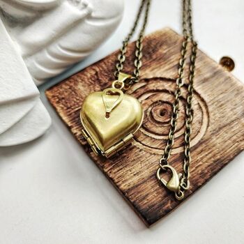 Personalized Heart Photo Album Locket Necklace, 3 of 6