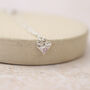 Sterling Silver Small Birthstone Heart Bracelet, thumbnail 1 of 8