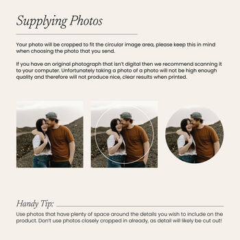 Couples Mini Photo Christmas Tree Hoop Decoration, 2 of 2