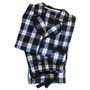 Men's Personalised Navy Brushed Cotton Check Pyjamas, thumbnail 1 of 1