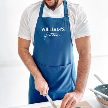 Personalised Man Kitchen Apron With Name, 7 of 11