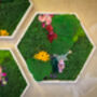 Hexagonal Moss Wall Art, Honeycomb Moss Wood Hexagon, thumbnail 6 of 12