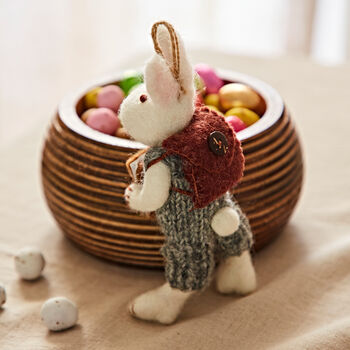 Felt Rabbit With Journal Hanging Decoration, 2 of 6