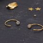 Sterling Silver Minimalist Huggie Hoops With Sparkly Cz Crystals, thumbnail 5 of 11
