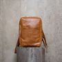 Personalised Leather Laptop Backpack Unisex ' Porter ', thumbnail 4 of 11