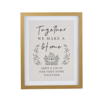 Personalised New Home Oak Poster Frame, 3 of 3