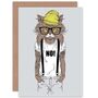 Fashion Animal Tattoos Cat Kids Birthday Child Card, thumbnail 1 of 4