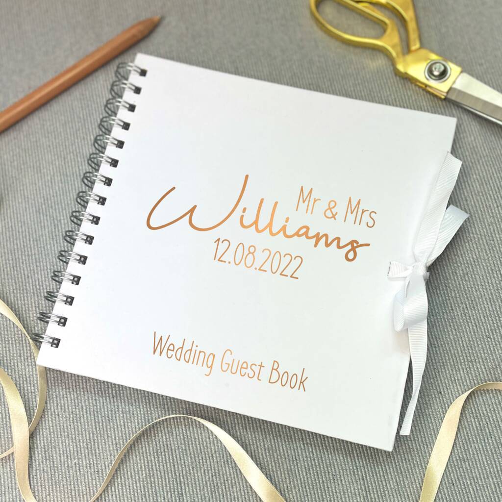 Personalised Frenchpress Wedding Guest Book