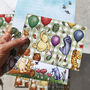 Winnie And Friends On A Log Stationery Bundle, A5 Notepad And Six Cards And Envelopes, thumbnail 2 of 8