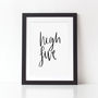 High Five Hand Lettered Typography Print, thumbnail 1 of 2