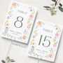 Whimsical Wildflower Wedding Table Numbers, thumbnail 2 of 4