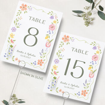 Whimsical Wildflower Wedding Table Numbers, 2 of 4