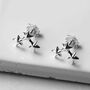 Sterling Silver Triple Solid Star Studs, thumbnail 1 of 5