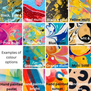 Handmade Leather Star Hoop Earrings Marbled, 7 of 8