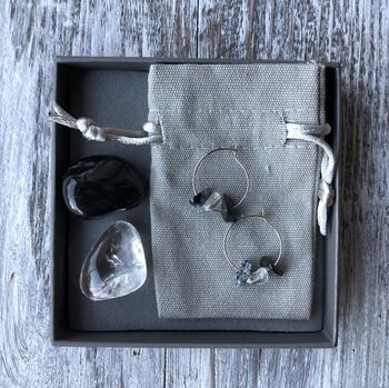 Personalised Healing Crystal Earring And Stone Gift Box, 6 of 11