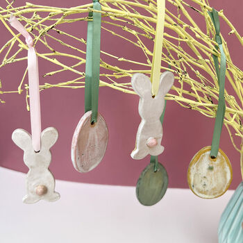 Ceramic Hanging Bunny Set, 3 of 5