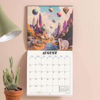 2027 Wall Calendar | Retro Future Spacescapes | Sunday Start, 2 of 4