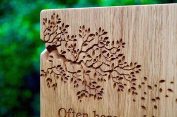 Engraved Oak Tree Memorial Marker, 6 of 7