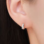 Sterling Silver Mini Chunky Hoop Earrings, thumbnail 1 of 11