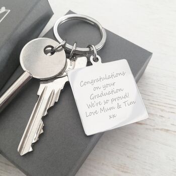 Stainless Steel Personalised Engraved Keyring, 3 of 5