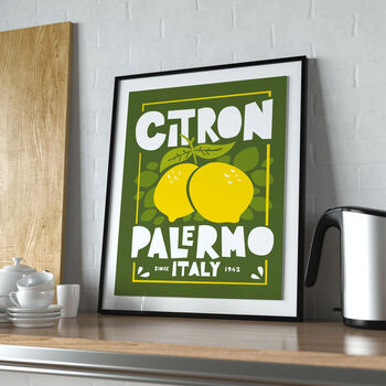 Citron Palermo Italian Lemons Print, 3 of 9