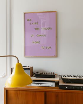 Coming Home To You | Lilac And Green Print, 2 of 3