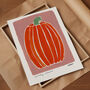 Pumpkin Hand Painted Art Print, thumbnail 3 of 5