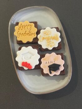 Graduation Personalised Belgiam Chocolate Brownie Gift, 4 of 7