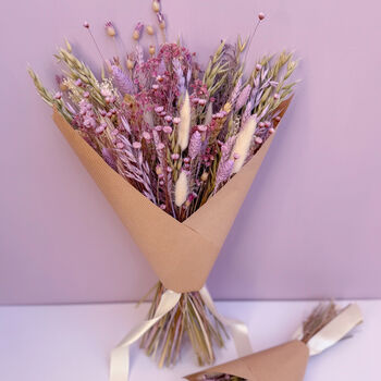 Purple Dried Wildflower Bouquet, 2 of 8