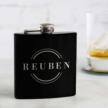 Personalised Name Hip Flask For Men, 3 of 12