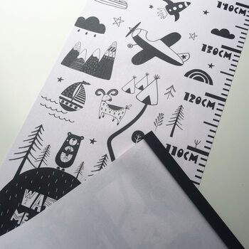 Personalised Monochrome Explorer Height Chart, 2 of 5