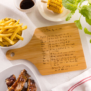 Father's Day Handwriting BBQ Recipe Chopping Board, 4 of 11