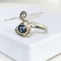 Montana Sapphire, White Gold Engagement Ring, thumbnail 6 of 7