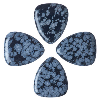 Snowflake Obsidian Guitar Plectrum In A Gift Box, 4 of 4