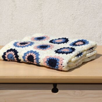 Flower Burst Crochet Blanket Kit, 3 of 12