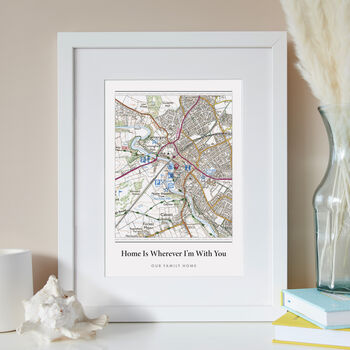 New Home Personalised Map Print, 9 of 11