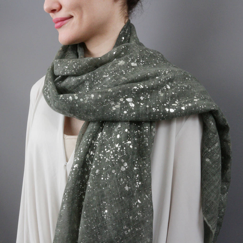 personalised rain drop effect scarf by studio hop