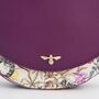 Floral Engravings Plum Saddle Bag, thumbnail 5 of 6