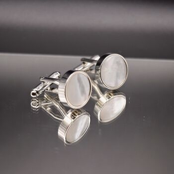 Cufflinks White Pearl Luxury Gift, 6 of 6