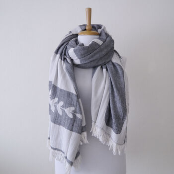 Soft Cotton Throw, Shawl, Christmas Gift For Women, 5 of 6