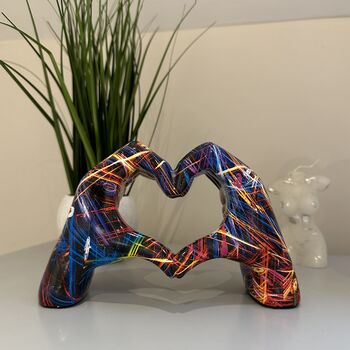 Hand Crafted Resin Heart Hands, 5 of 5