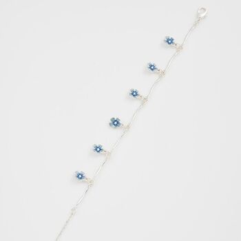 Forget Me Not Silver Bracelet, 3 of 7