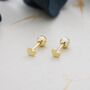 Sterling Silver Tiny Pair Of Heart Screw Back Earrings, thumbnail 3 of 12